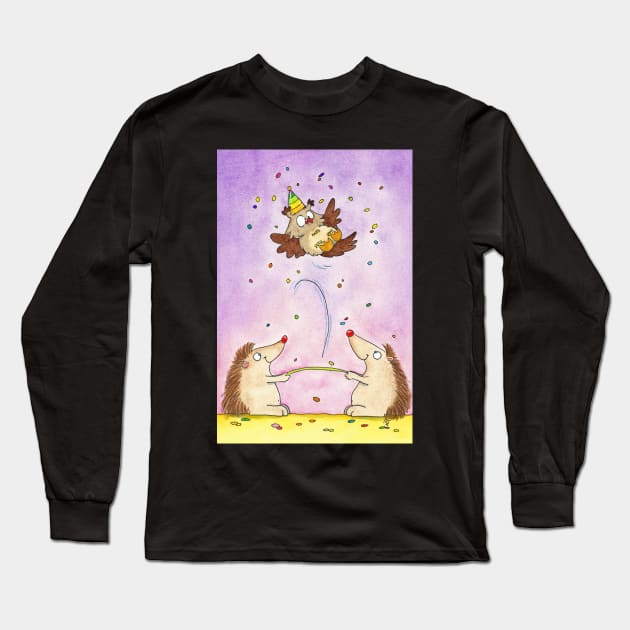 Trampoline Happy Birthday Long Sleeve T-Shirt by nicolejanes